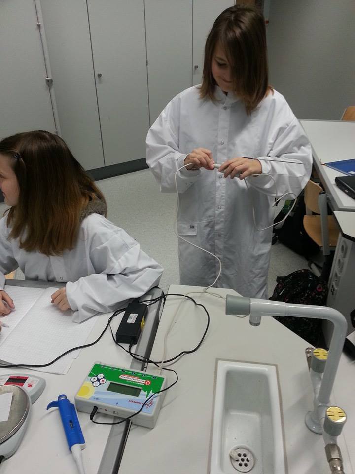 Des élèves au travail dans le laboratoire de sciences